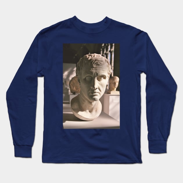 Ancient Greek Bust Long Sleeve T-Shirt by Rob Johnson Photography